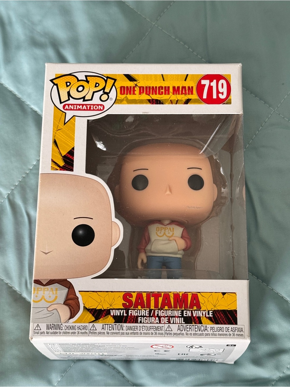 Funko One Punch Man Saitama Pop! Figure (yellow, red, cream, blue, green)